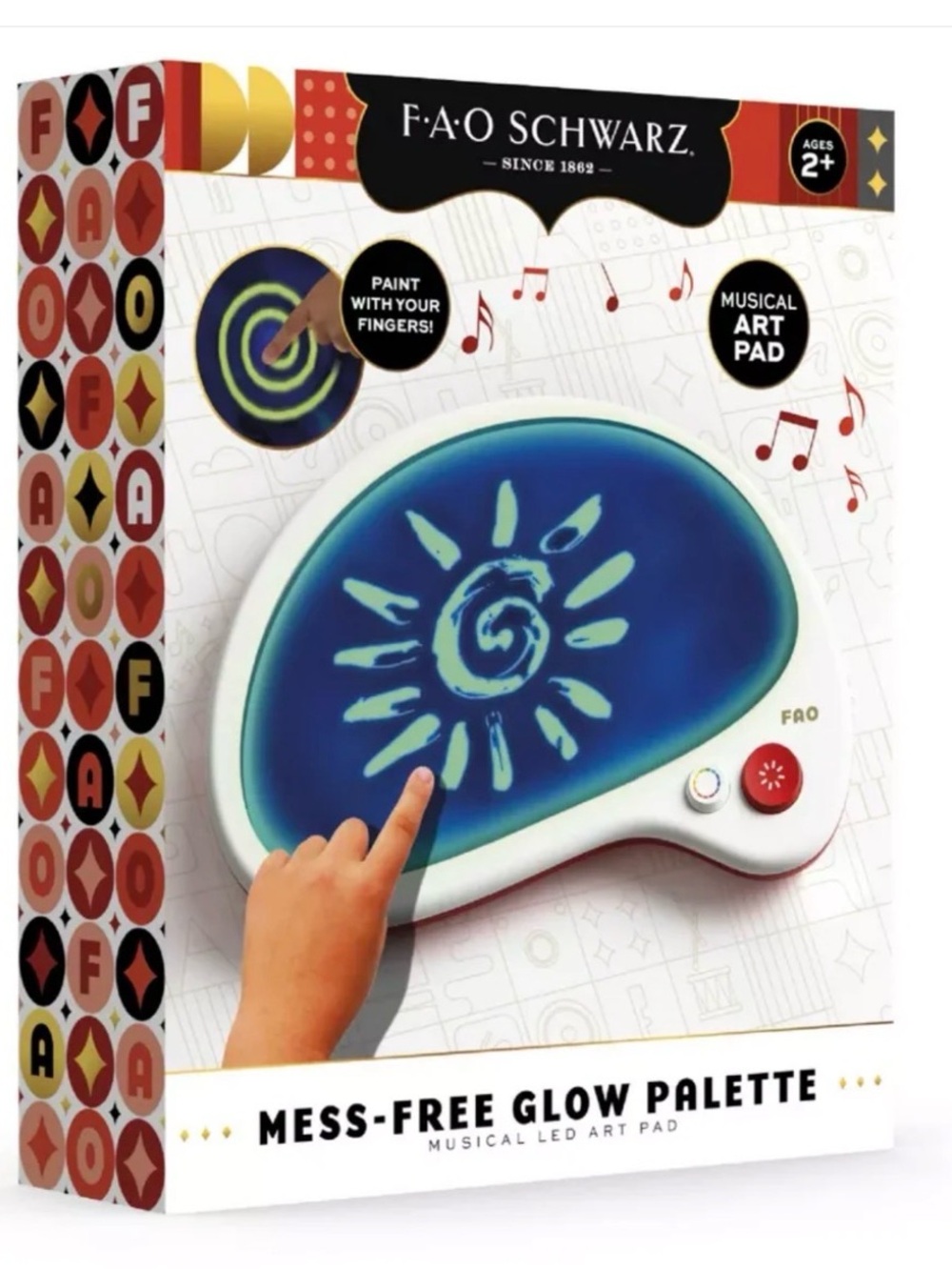 FAO SCHWARZ MESS-FREE GLOW PALETTE MUSICAL LED ART PAD NEW WITH BOX